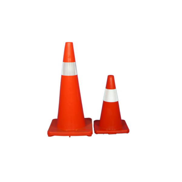 Traffic Cone Black Rubber Stand